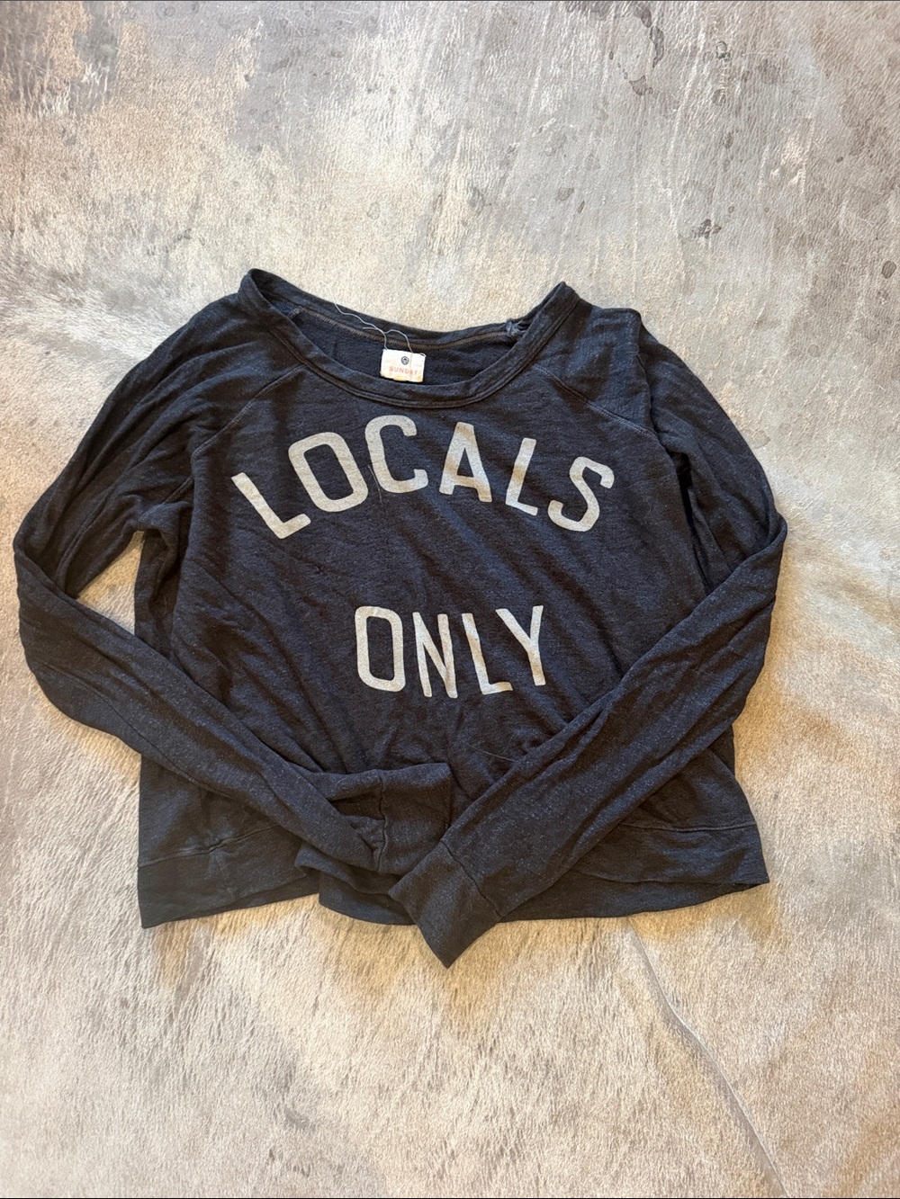 Sundry Navy Blue 'Locals Only' Graphic Sweatshirt